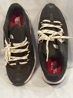 The North Face Women’s Black Sneakers with White Laces and Red Insole